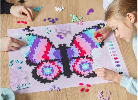 Klocki Plus Plus Puzzle po numerach - Motyl 800 elementów Dante
