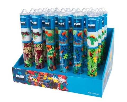 Klocki Plus Plus Tuby mix 4 dinozaurów, display 24 sztuki Dante