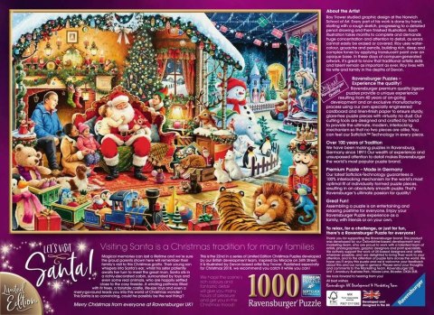 Puzzle 1000 elementów Z wizytą u Mikołaja Ravensburger Polska