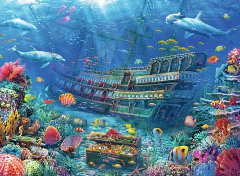 Puzzle 200 elementów XXL Zatopiony statek Ravensburger Polska