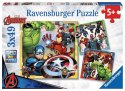 Puzzle 3x49 elementów Marvel Avengers Ravensburger Polska