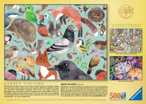 Puzzle 500 elementów Mieszkańcy ogrodów Ravensburger Polska