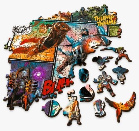 Puzzle drewniane Komiksowe uniwersum Marvela 1000 elementów Trefl
