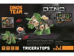 Figurka interaktywna Dino do skręcania 2w1 światło, dźwięk Madej