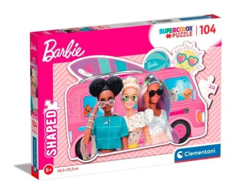 Puzzle 104 elementy Shaped Barbie Clementoni