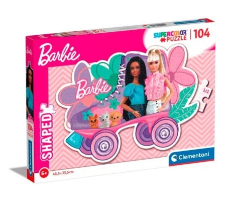 Puzzle 104 elementy Shaped Barbie Clementoni
