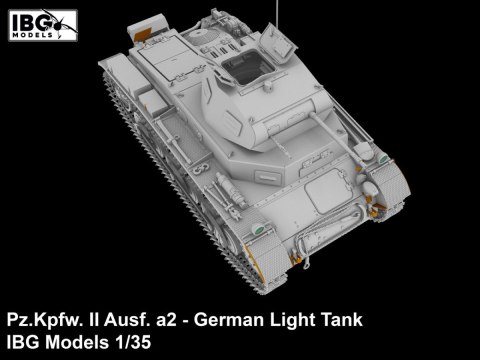 Model plastikowy Pz.Kpfw II Ausf. a2 niemiecki czołg lekki 1/35 Ibg