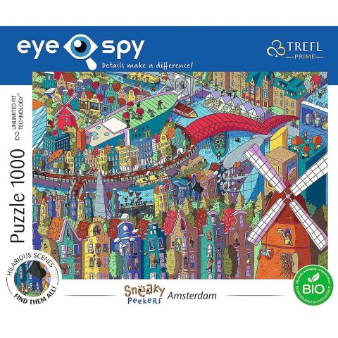 Puzzle 1000 elementów UFT Eye-Spy Sneaky Peekers Amsterdam Trefl