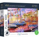 Puzzle 1000 elementów UFT Port o zachodzie słońca Trefl