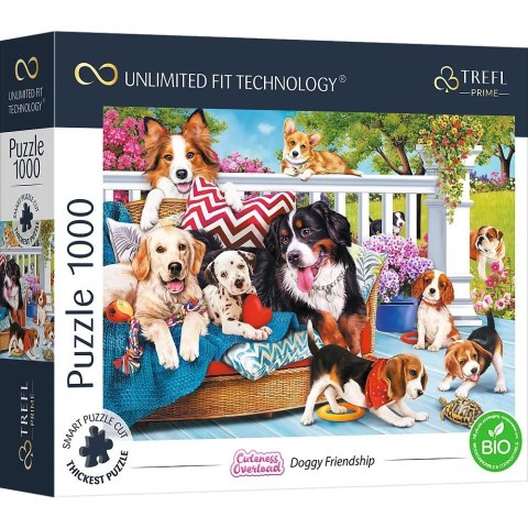 Puzzle 1000 elementów UFT Słodkie pieski Trefl