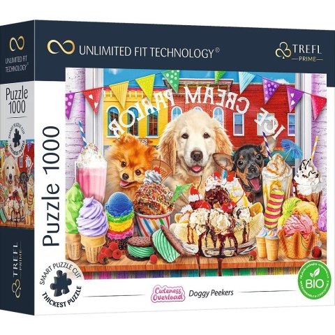 Puzzle 1000 elementów UFT Słodycze i piseki Trefl