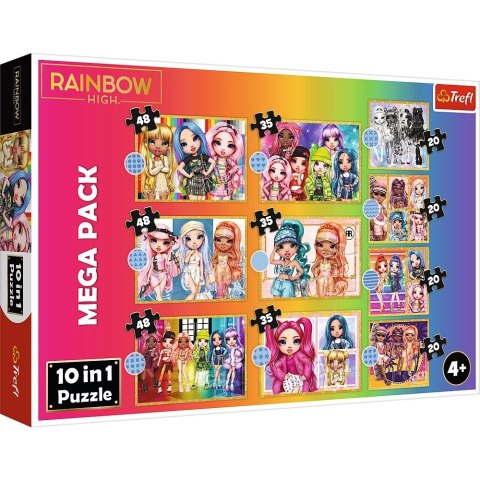 Puzzle 10in1 Kolekcja modnych laleczek Rainbow High Trefl