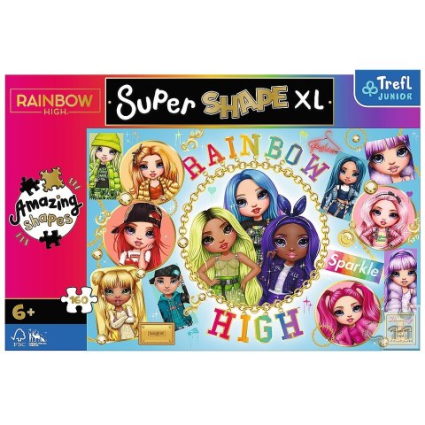 Puzzle 160 elementów XL Super Shape Kolrowe Rainbow High Trefl