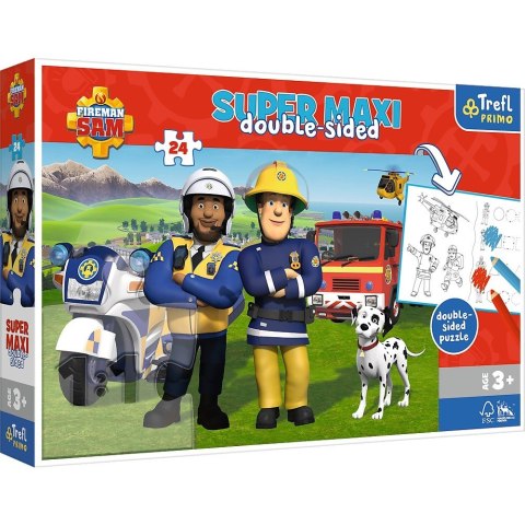Puzzle 24 elementy SUPER MAXI Pomocna drużyna Strażaka Sama Trefl