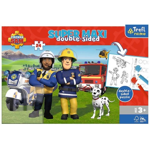 Puzzle 24 elementy SUPER MAXI Pomocna drużyna Strażaka Sama Trefl
