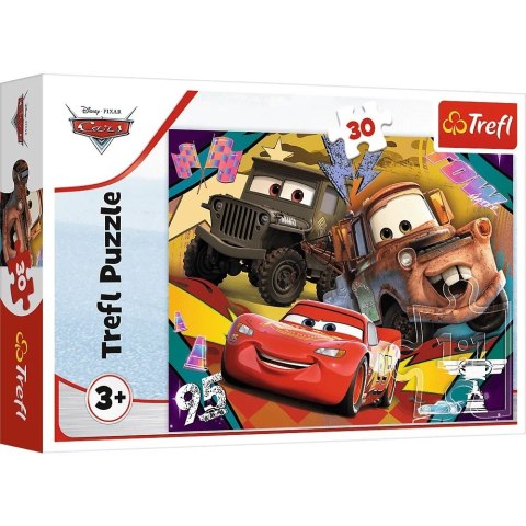Puzzle 30 elementów Rozpędzone samochody Disney Auta 3 Trefl