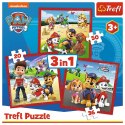 Puzzle 3w1 Wesołe pieski, Psi Patrol Trefl