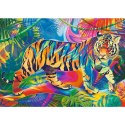 Puzzle 500 elementów UFT Color Splash Kolorowy Tygrys Trefl