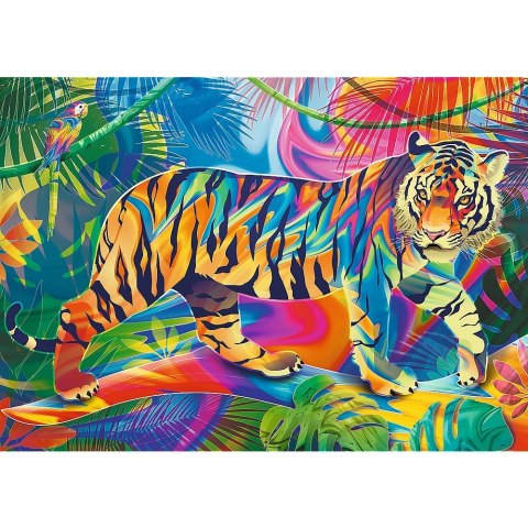 Puzzle 500 elementów UFT Color Splash Kolorowy Tygrys Trefl