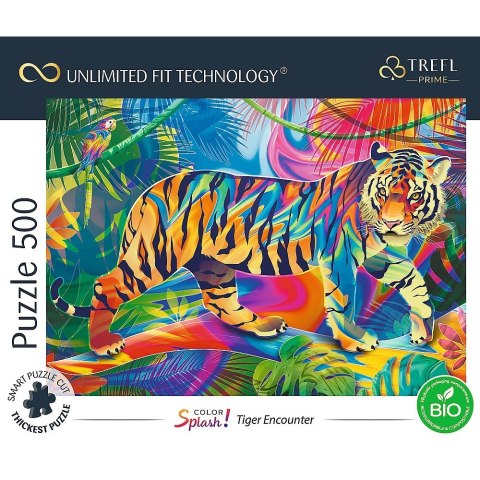 Puzzle 500 elementów UFT Color Splash Kolorowy Tygrys Trefl