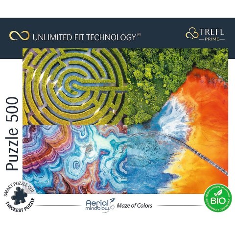 Puzzle 500 elementów UFT Labirynt kolorów Trefl