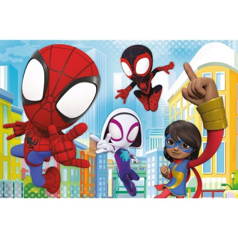 Puzzle 60 elementów XXL Super Shape Sprytny Spidey, Spidey i super-kumple Trefl
