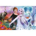 Puzzle 60 elementów XXL Super Shape Tańczące siostry, Kraina Lodu Trefl