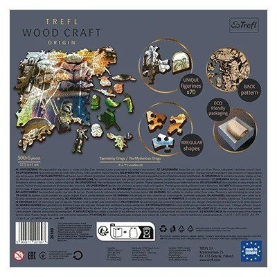 Puzzle drewniane konturowe 500+5 elementów Tajemniczy Grogu Star Wars Trefl