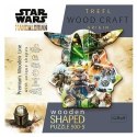 Puzzle drewniane konturowe 500+5 elementów Tajemniczy Grogu Star Wars Trefl