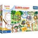 Układanka 15 elementów GIANT Bobaski w ZOO, Bobaski i Miś Trefl