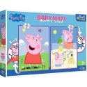 Układanka Baby MAXI 2x10 elementów Pogodny dzień Peppy, Świnka Peppa Trefl