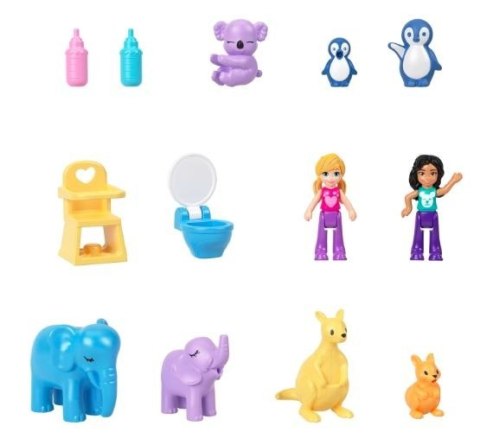 Zestaw torebka z figurkami Polly Pocket Kangurki Mattel
