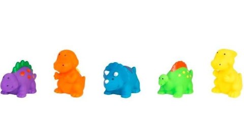 Dinozaury gumowe do kąpieli display 24 sztuk Lena
