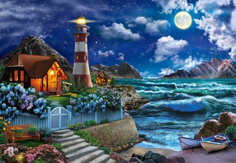 Puzzle 1000 elementów Noc żeglarza, latarnia morska Castor