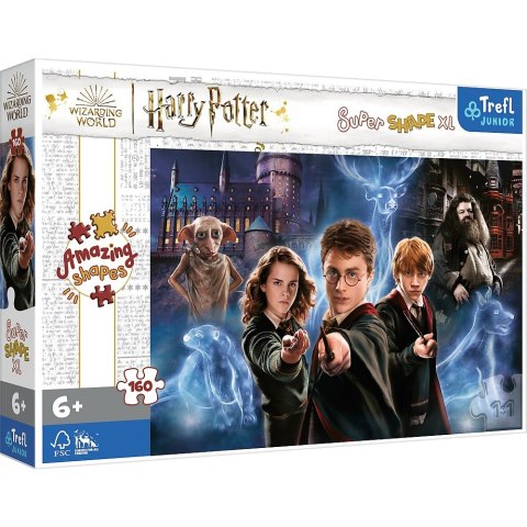 Puzzle 160 elementów XL Super Shape Magiczny świat, Harry Potter Trefl