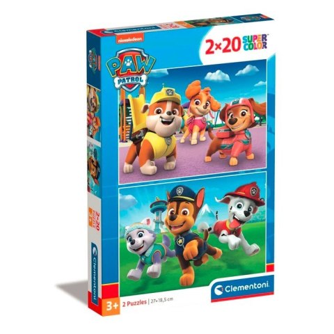 Puzzle 2 x 20 elementów Psi Patrol Clementoni