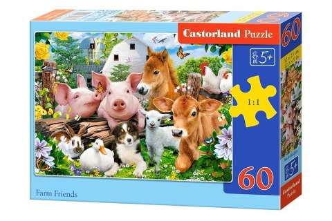 Puzzle 60 elementów Przyjaciele z farmy Castor