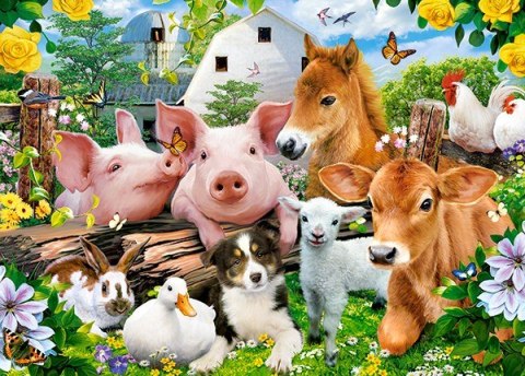 Puzzle 60 elementów Przyjaciele z farmy Castor