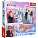 Puzzle 2w1 memos Księżniczki Kraina Lodu Frozen 2 Trefl