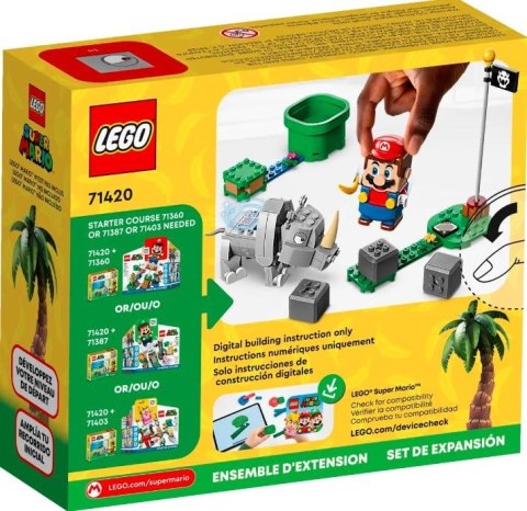 Klocki Super Mario 71420 Nosorożec Rambi - zestaw rozszerzający LEGO