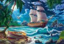 Puzzle 1500 elementów Statek i plaża Pierwsza noc Nowa Ziemia Castor