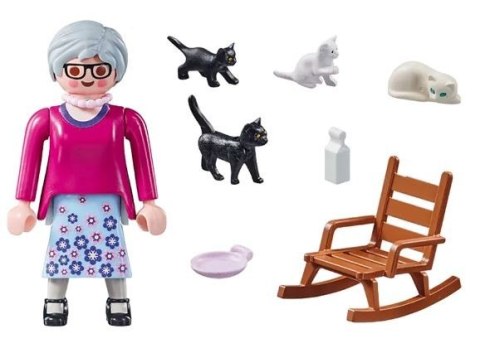 Zestaw z figurkami Special Plus 71172 Babcia z kotkami Playmobil