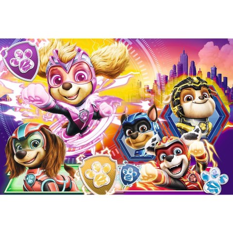 Puzzle 100 elementów Poznaj Mighty Pups Psi Patrol Paw Patrol Trefl