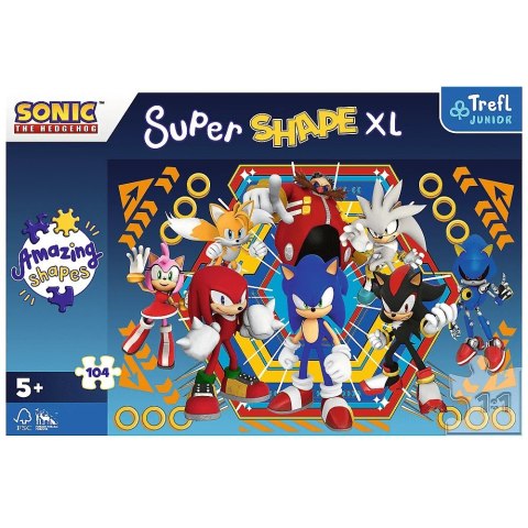 Puzzle 104 elementy XL Super Shape Świat Sonica Trefl
