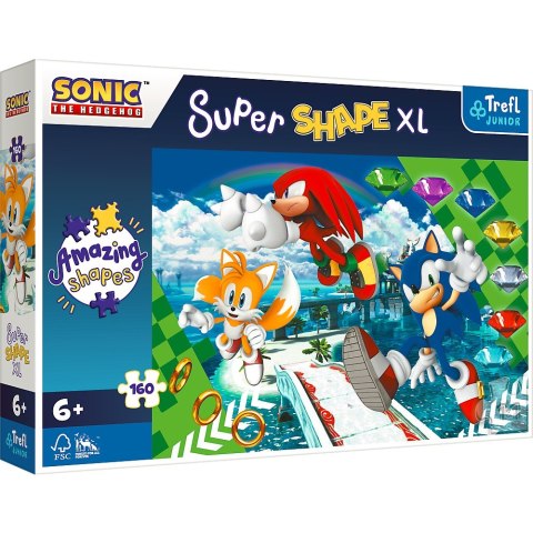 Puzzle 160 elementów XL Super Shape Wesoły Sonic Trefl