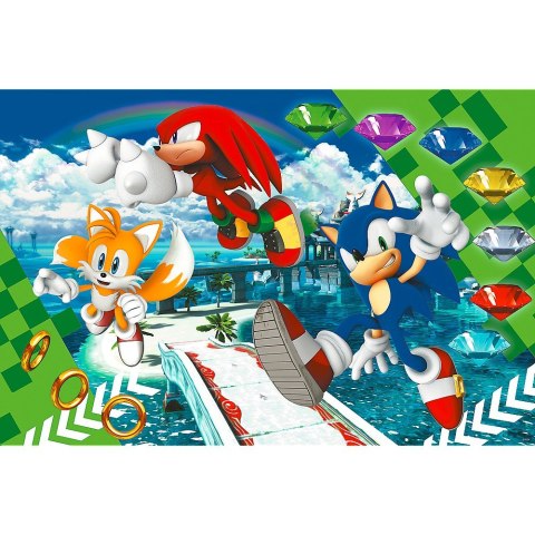 Puzzle 160 elementów XL Super Shape Wesoły Sonic Trefl