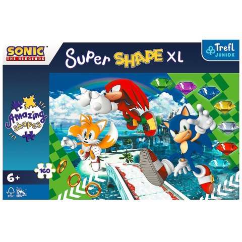 Puzzle 160 elementów XL Super Shape Wesoły Sonic Trefl