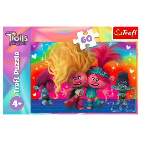 Puzzle 60 elementów Przyjacielskie Trolle Trefl