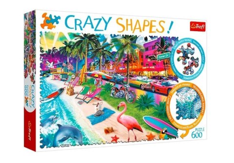 Puzzle 600 elementów Crazy Shapes Plaża w Miami Trefl