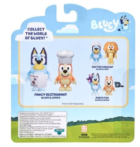 Zestaw figurek Bluey 2pak Ekskluzywna restauracja Tm Toys